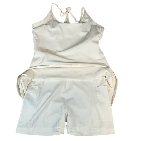 Outdoor Voices Exercise Dress White Small Adjustable Straps Shorts Pockets - Picture 12 of 12